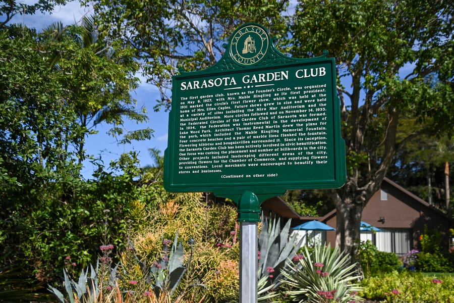 Sarasota Garden Club Historical Marker Dedication