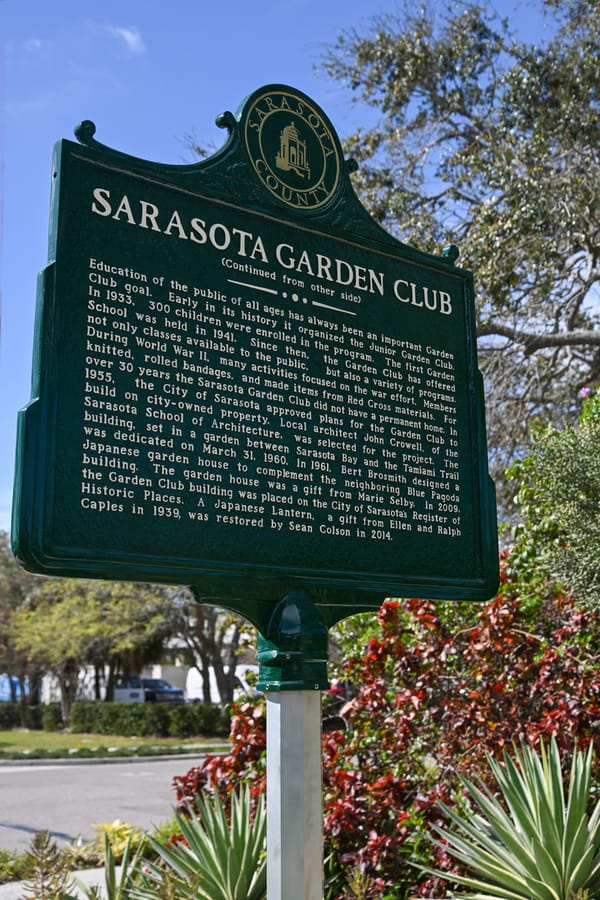 Sarasota Garden Club Historical Marker Dedication