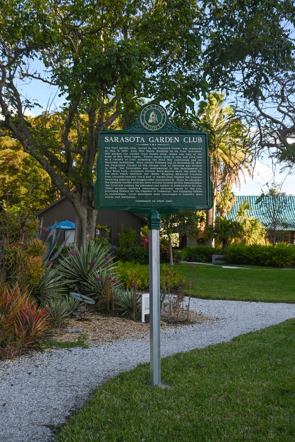 Sarasota Garden Club Historical Marker Dedication