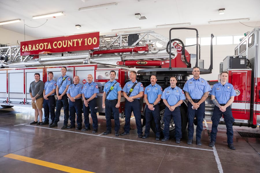 SCFD Tiller truck 'Push Back' Ceremony