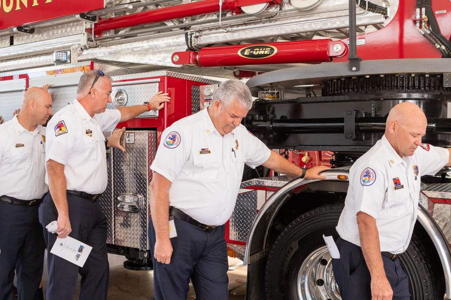 SCFD Tiller truck 'Push Back' Ceremony