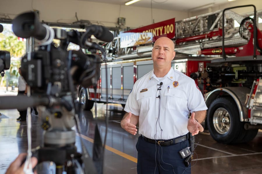 SCFD Tiller truck 'Push Back' Ceremony