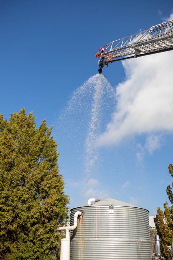 SCFD Tiller truck 'Push Back' Ceremony