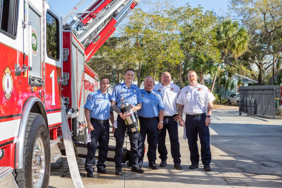 SCFD Tiller truck 'Push Back' Ceremony