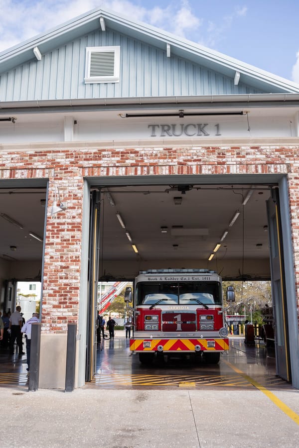 SCFD Tiller truck 'Push Back' Ceremony