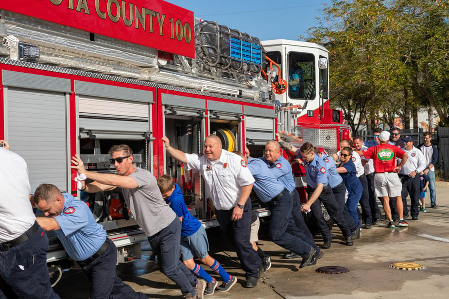 SCFD Tiller truck 'Push Back' Ceremony