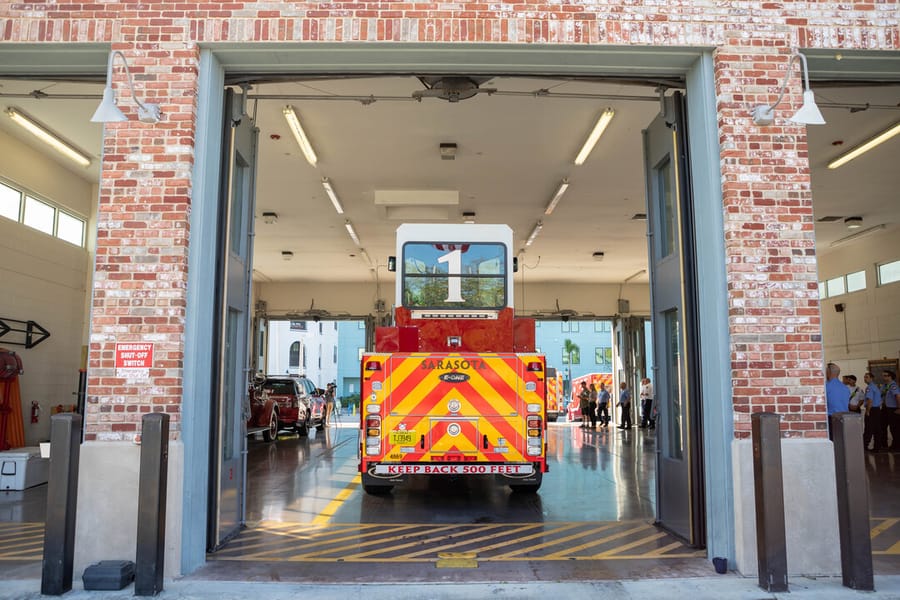 SCFD Tiller truck 'Push Back' Ceremony