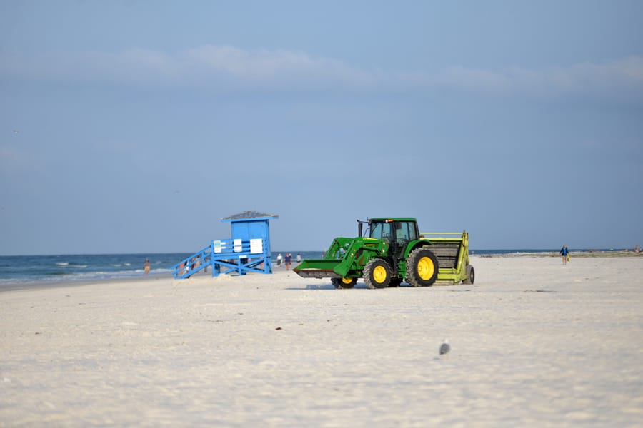 Siesta Beach Raking