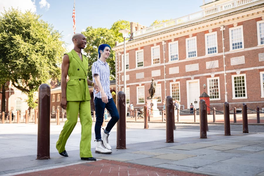 Walking by Independence Hall