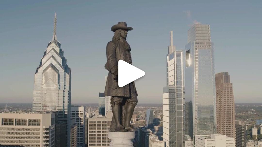 Circling the Billy Penn statue atop City Hall video credit Nick Lang for PHLCVB