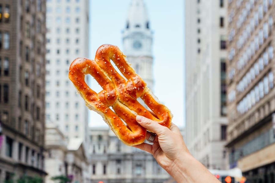 Soft Pretzel and City Hall