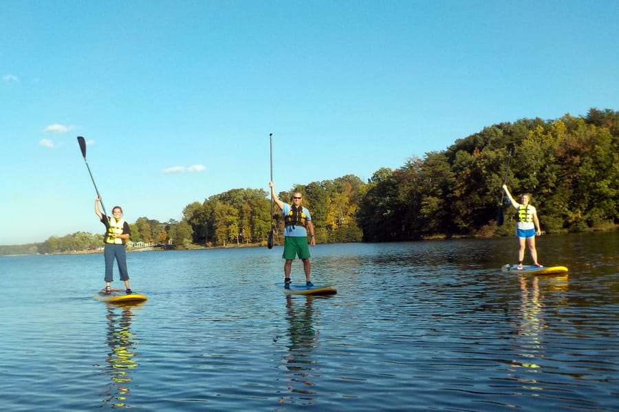 Salem Lake paddleboarding