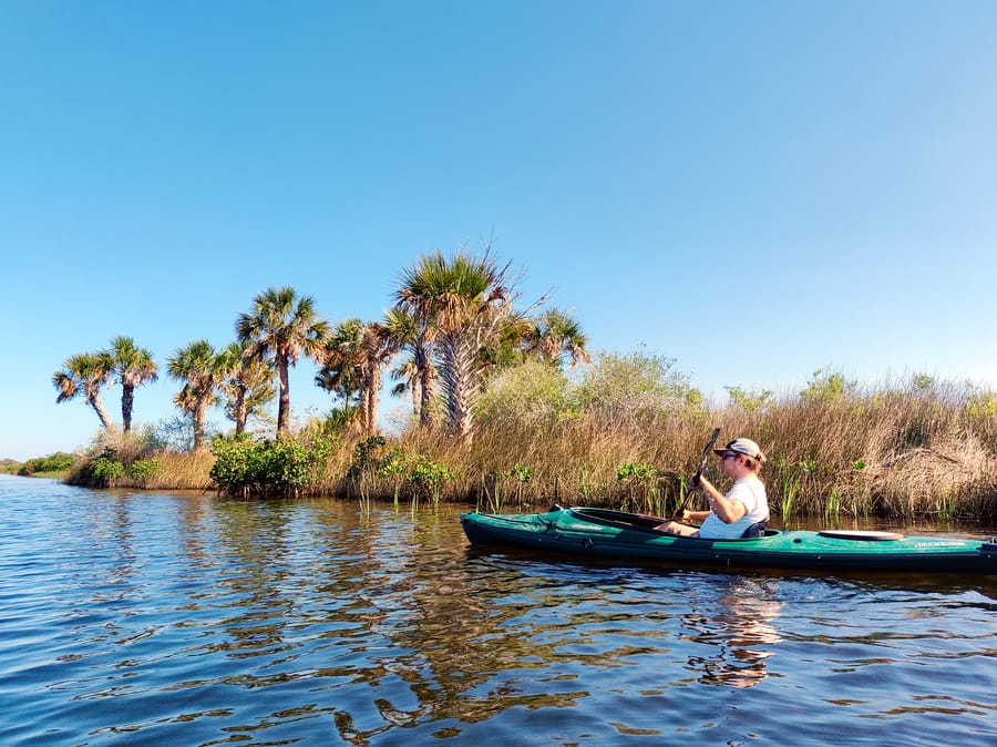 Shawn on Bayport Linda Pedersen Paddling Trail