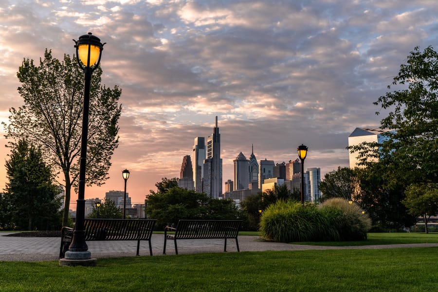 Drexel Park Skyline Sunrise