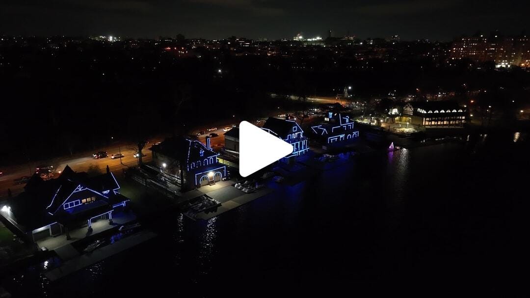 Boathouse Row at Night