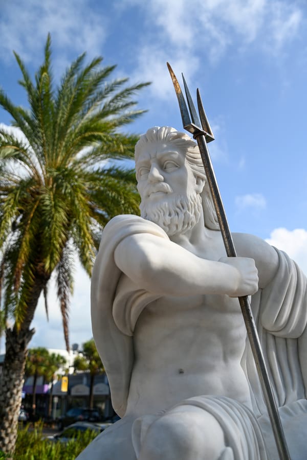 20230830 St. Armands Circle - Poseidon Statue