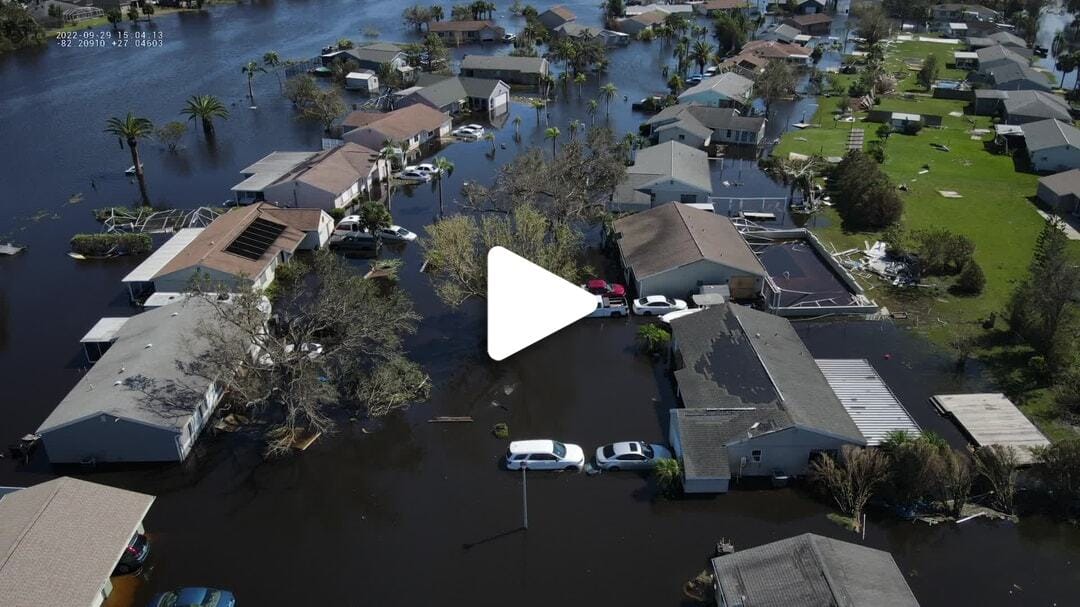 More Ian Flooding Drone Footage