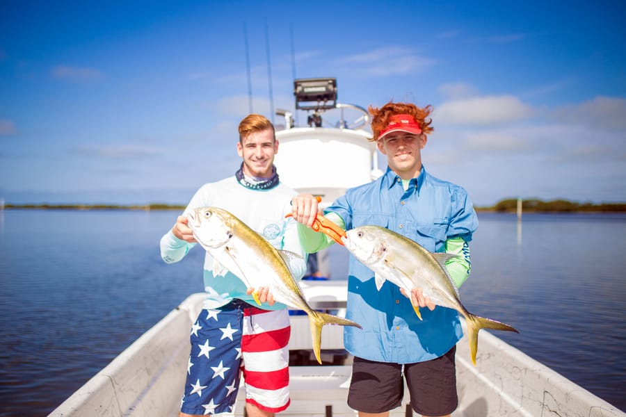 Boys Fishing from boat