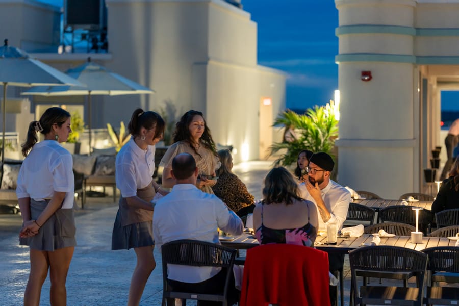 roof top dining at Pesca Vilano