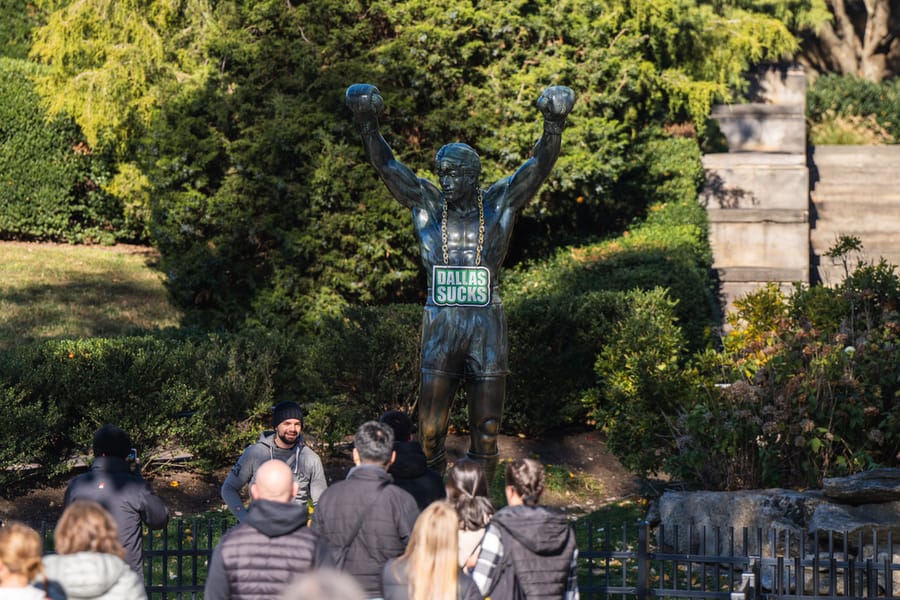 Rocky Statue Dallas Sucks