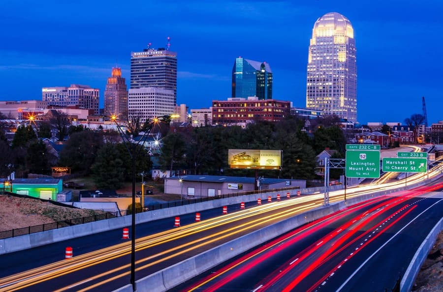 Downtown skyline - credit Visit Winston-Salem