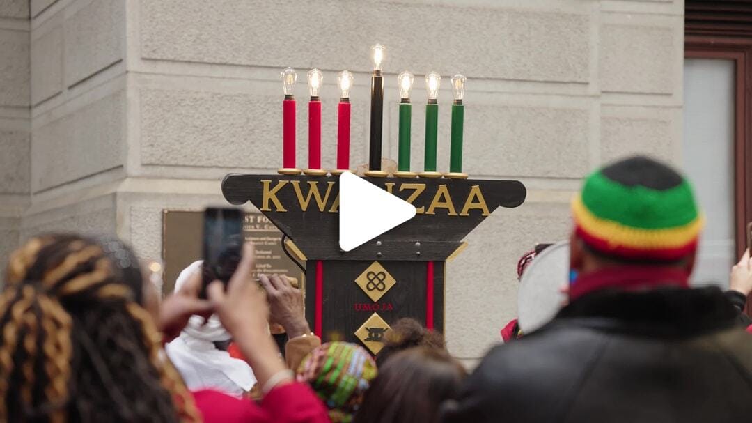 Kwanzaa Kinara at City Hall