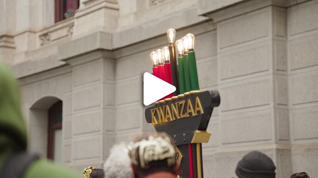 Kwanzaa Kinara at City Hall