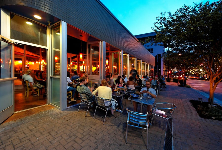 Downtown patio dining