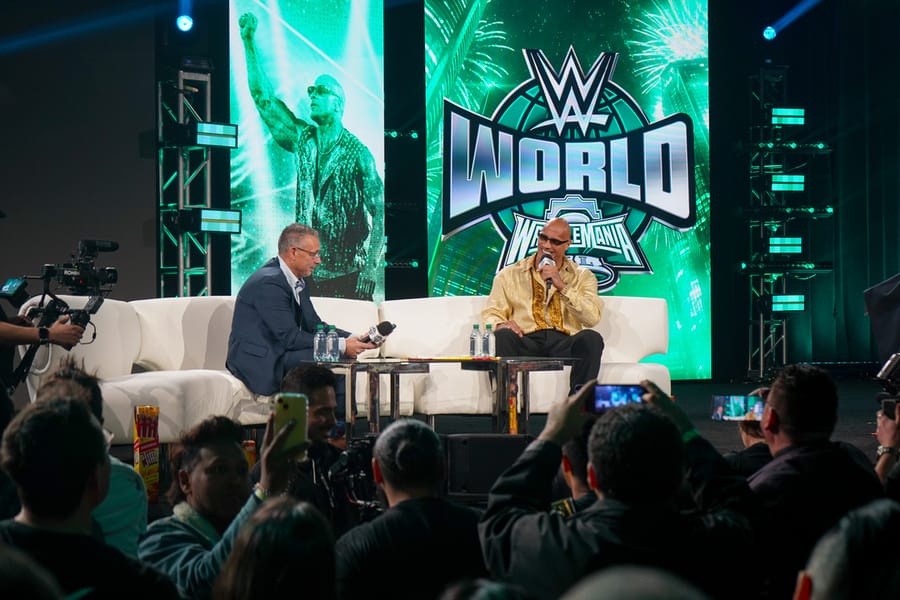 The Rock at WWE World at Pennsylvania Convention Center